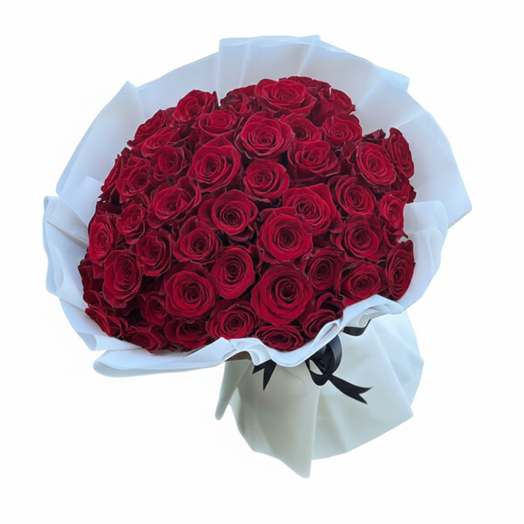 50 Pcs Red Rose Bouquet