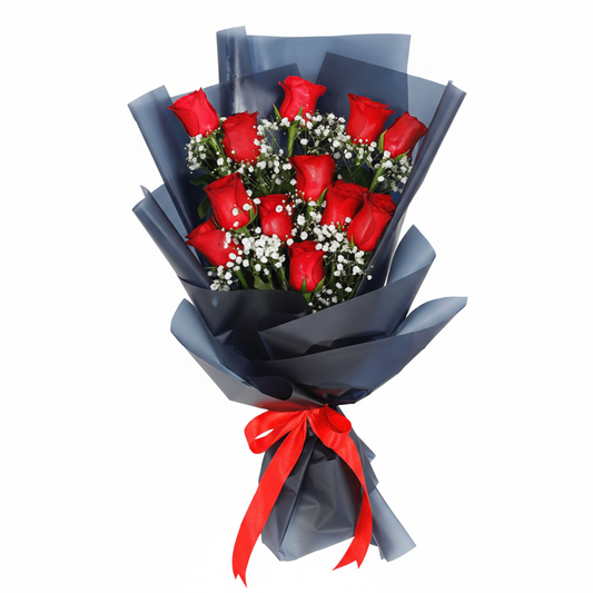 12 Pcs Red Rose Bouquets