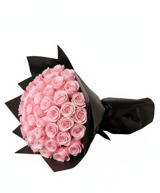 50 Pcs Pink Rose Bouquet