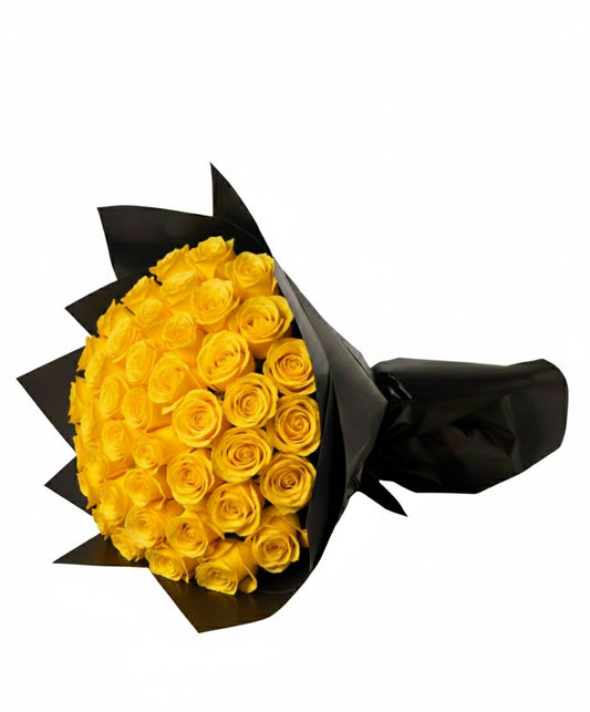 50 Pcs Yellow Rose Bouquet